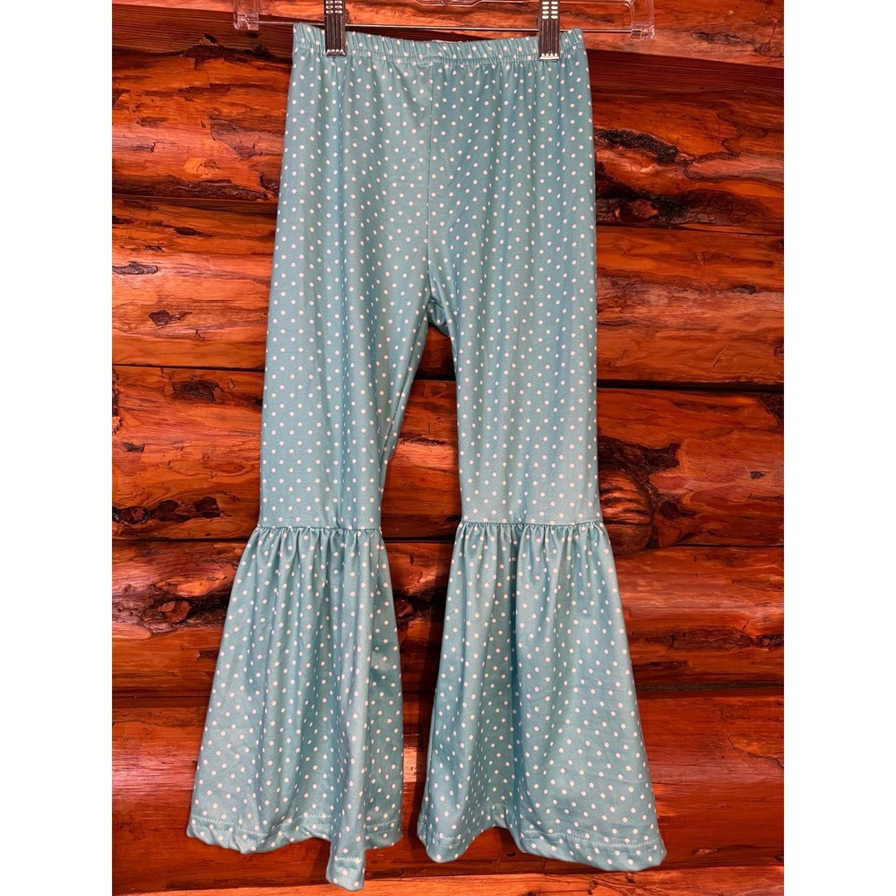 Pete &‎ Lucy Aqua Ruffled Bell Bottom Pants Size 5